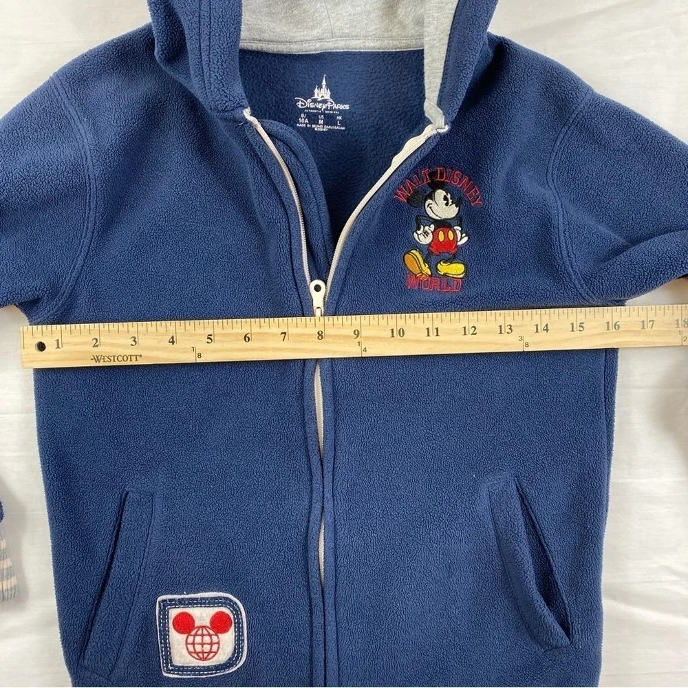 Disney Parks Mickey Mouse Fleece Collegiate Style‎ Embroidered Full-Zip Jacket M